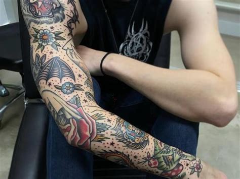 skinny arm sleeve tattoo|100 Coolest Sleeve Tattoos for Men in 2024